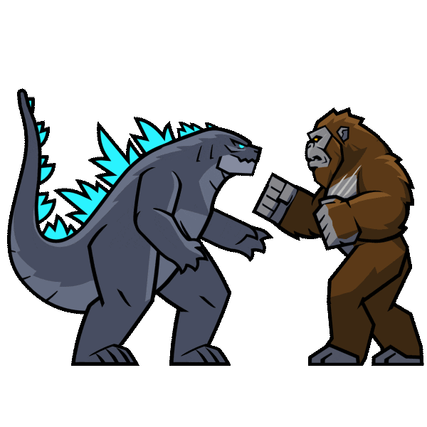 Fight Punch Sticker by Godzilla vs. Kong