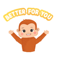 Happy Monkey Sticker by Alamii Food