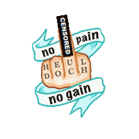 Sexy No Pain No Gain Sticker by Piercingstudio heul doch
