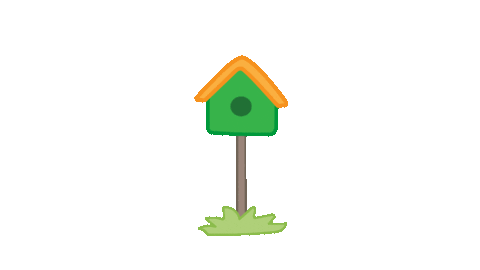 Alliethe Ellie Birdhouse Sping Tinyhouse Kuiken Chicken Sticker by Allie the Ellie