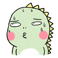 Embarrassed Dinosaur Sticker by PeggySu