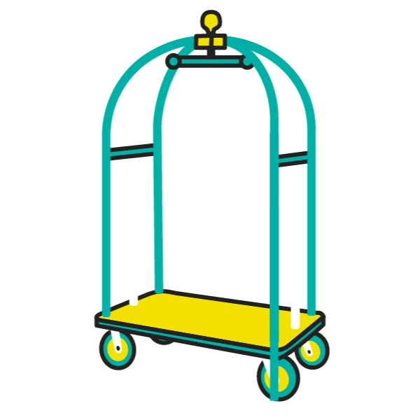 marketingcarttec hotel carro cart luggage Sticker