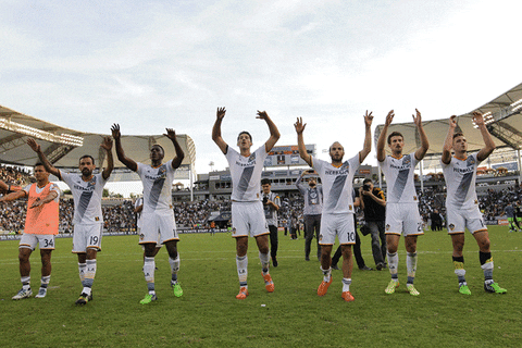 happy soccer GIF by LA Galaxy
