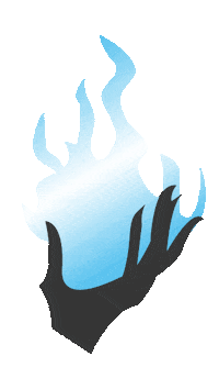 Blue Fire Burn Sticker