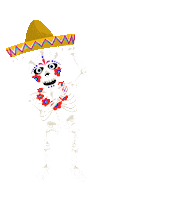 Happy Day Of The Dead Sticker by Steve and Maggie