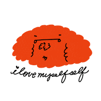 Illustration Ilovemyself Sticker