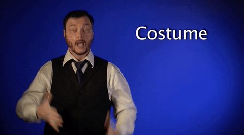 sign language costume GIF by Sign with Robert