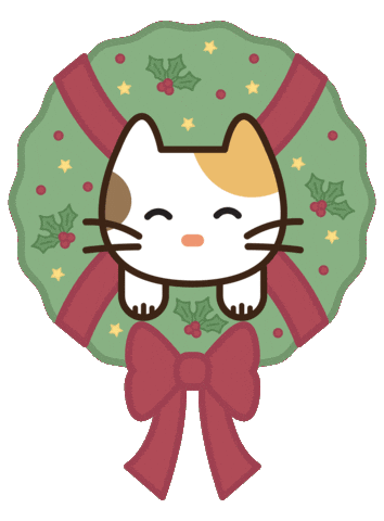 Cat Wreath Sticker