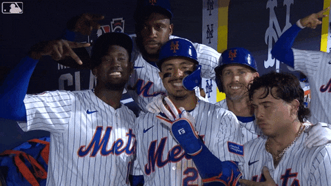 Celebrate Home Run GIF by New York Mets