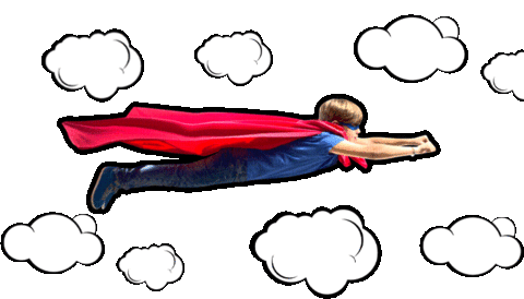 wbworldad giphyupload flying superhero superman Sticker