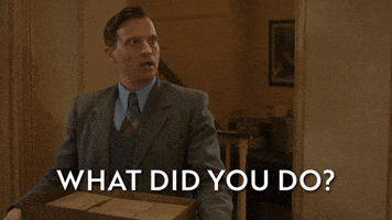 Scared What Did You Do GIF by All Creatures Great And Small