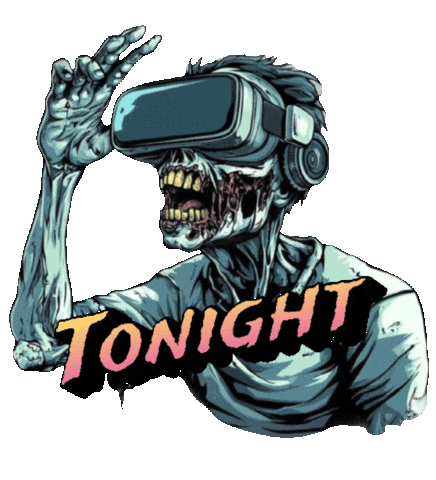 Virtual Reality Zombie Sticker by Preneura