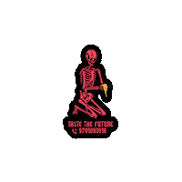 Pizza Skull Sticker by Supervek