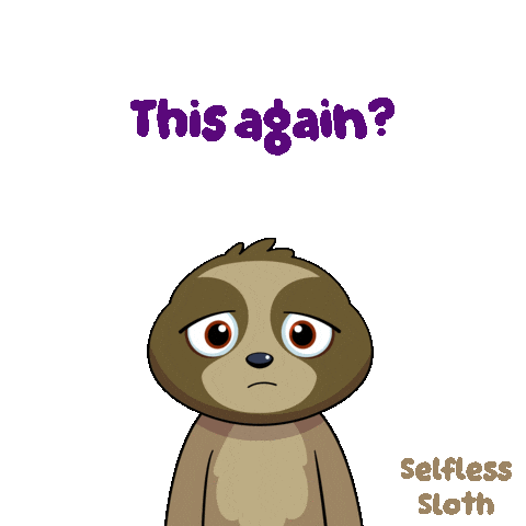 Sloth Eye Roll Sticker by VeeFriends