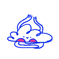 onelinethinker colorful yoga cloud namaste Sticker