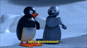 Lets Go Cheers GIF by Pingu