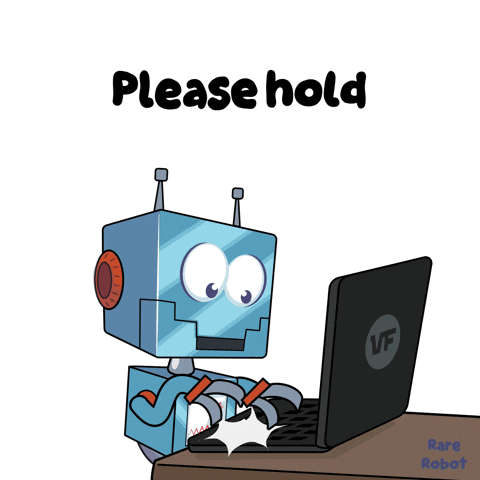 Please Hold Customer Service GIF by VeeFriends