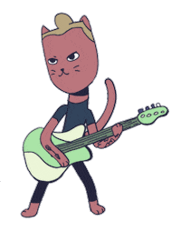 Rock Band Dance Sticker by Oksana Kurmaz Art & Animation