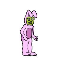 Jumping Easter Bunny Sticker by herbertonic