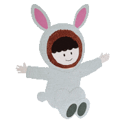 jimohanhee baby boy rabbit 토끼 Sticker