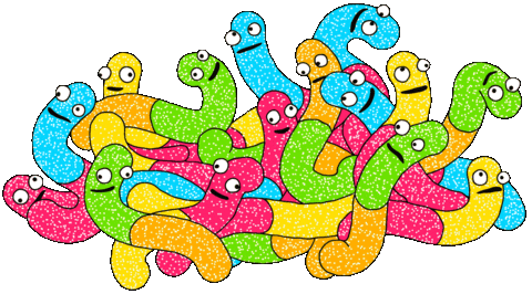 Gummy Worms Candy Sticker by Trolli