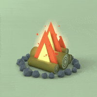 cutoutanimationstudio fire 3d GIF
