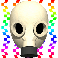 Art Mask Sticker by badblueprints