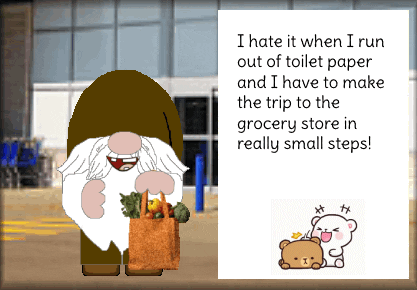Gnome Grocery Shopping GIF