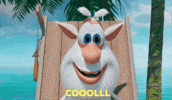 BoobaCartoon cool summer beach booba GIF