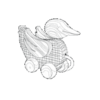 Tonky_Wonk play duck sustainable toy Sticker