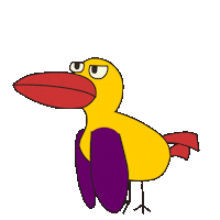 alastagiel bird feliz fofo animado Sticker