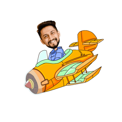 Fly Plane Sticker by Digital Pratik
