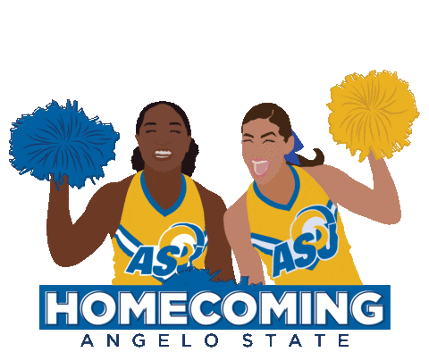 Cheer Homecoming Sticker by Angelo State University