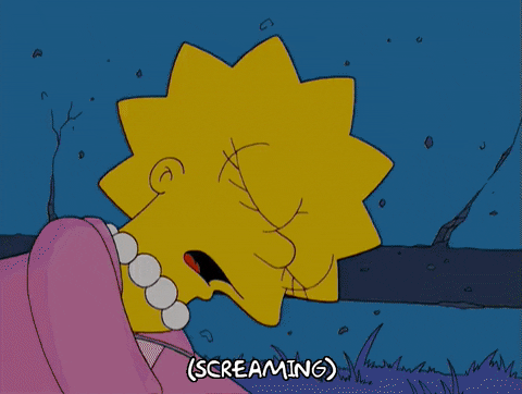 scared lisa simpson GIF
