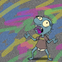 BrettDrawsStuff gnome static why me agony GIF