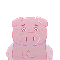 Sad Flying Pig Sticker by PositivelyPigasus