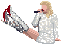 PositPixel taylor swift pixel art taylor lovers Sticker