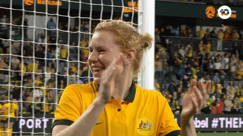 Clare Polkinghorne Reaction GIF by Football Australia