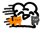 Cat Hug Sticker by Annafish