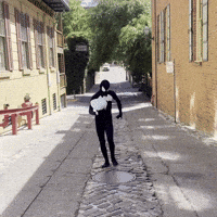 Happy Walk Spiderman Dance GIF