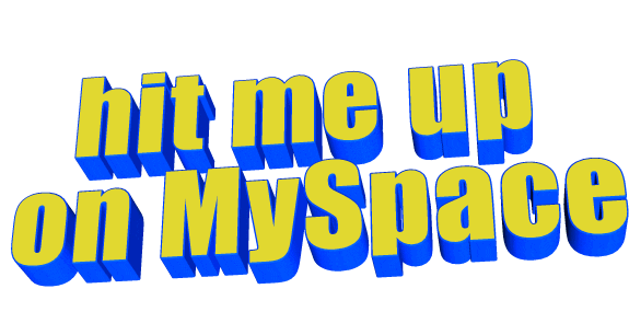 hit me up myspace Sticker by AnimatedText