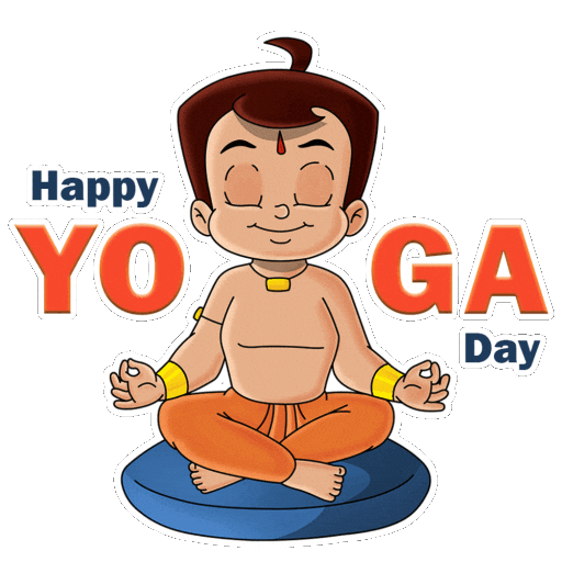 Yoga Yogalife Sticker by Chhota Bheem