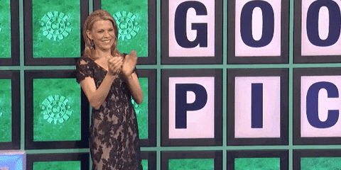 vanna white clapping GIF by Wheel of Fortune