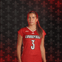 Volleyball Go Cards GIF by Louisville Cardinals