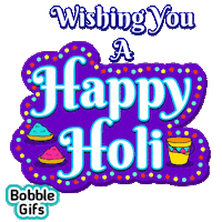 Holi Festival Colors Sticker by Bobble