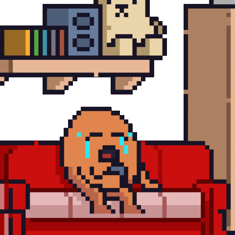 Sad Tears Sticker by Potatoz by 9GAG