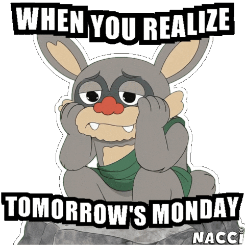 When You Realize Monday Morning Sticker