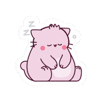 Tired Nap Sticker by Pembe