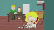 mad talking on the phone GIF by South Park 