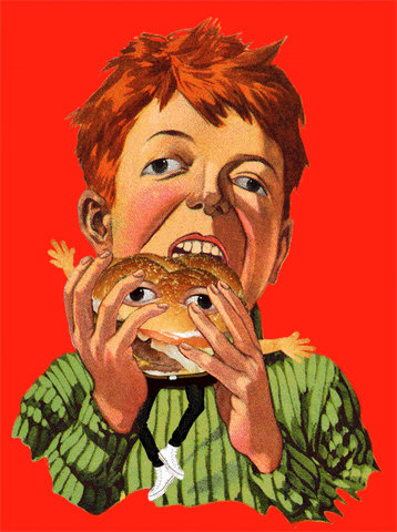 hamburger red head GIF by Scorpion Dagger